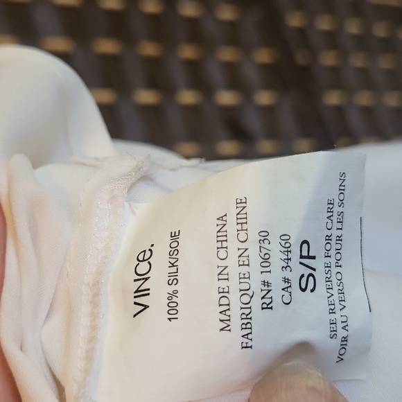 Vince Silk Cream Blouse - Picture 5 of 6